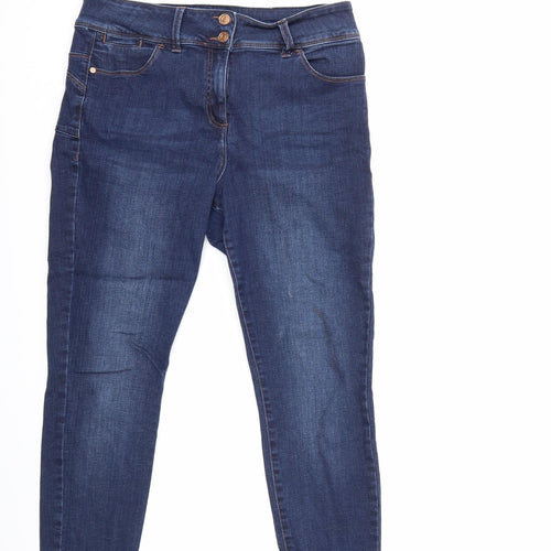 next Womens Blue  Denim Skinny Jeans Size 14 L29 in