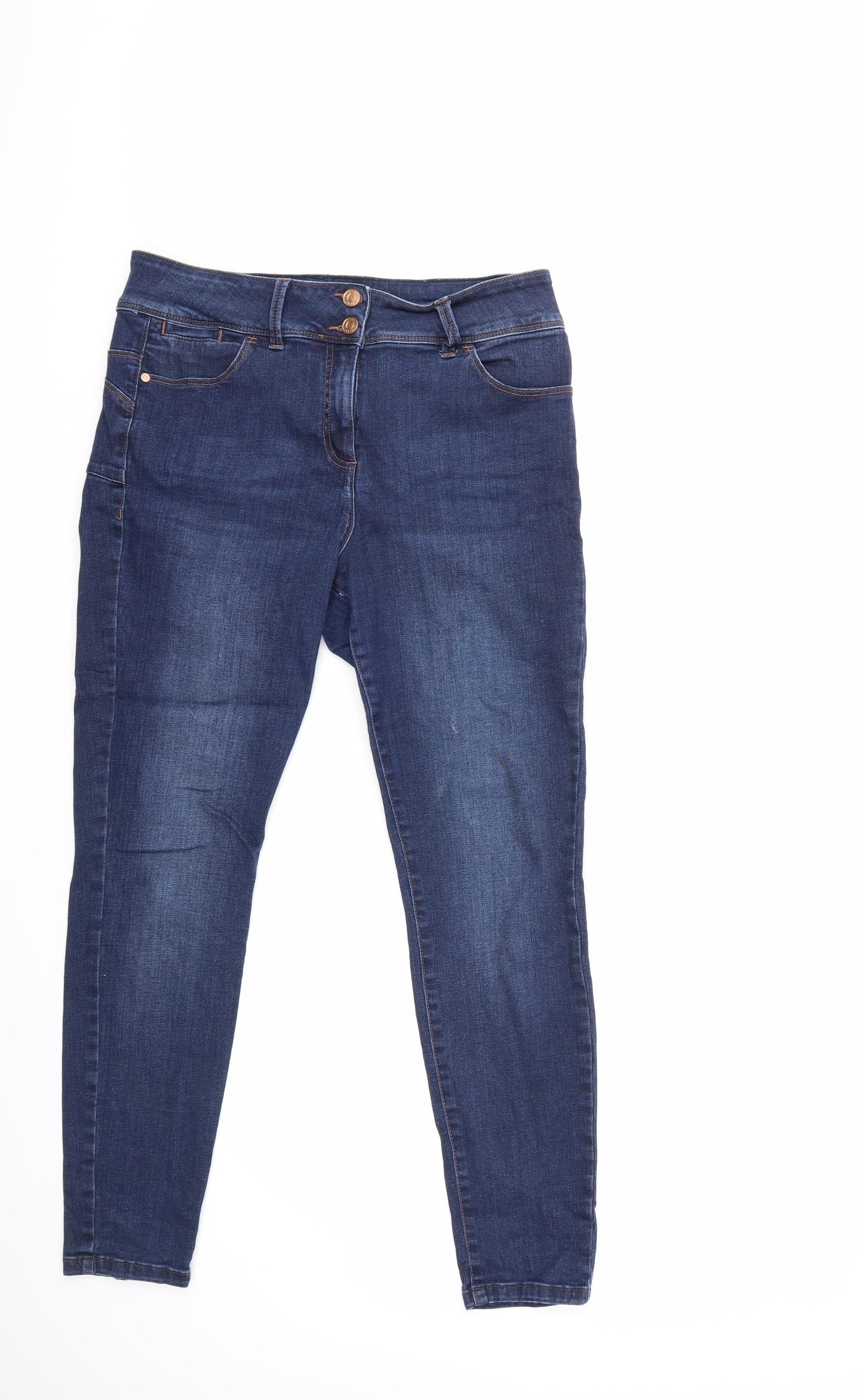 next Womens Blue  Denim Skinny Jeans Size 14 L29 in