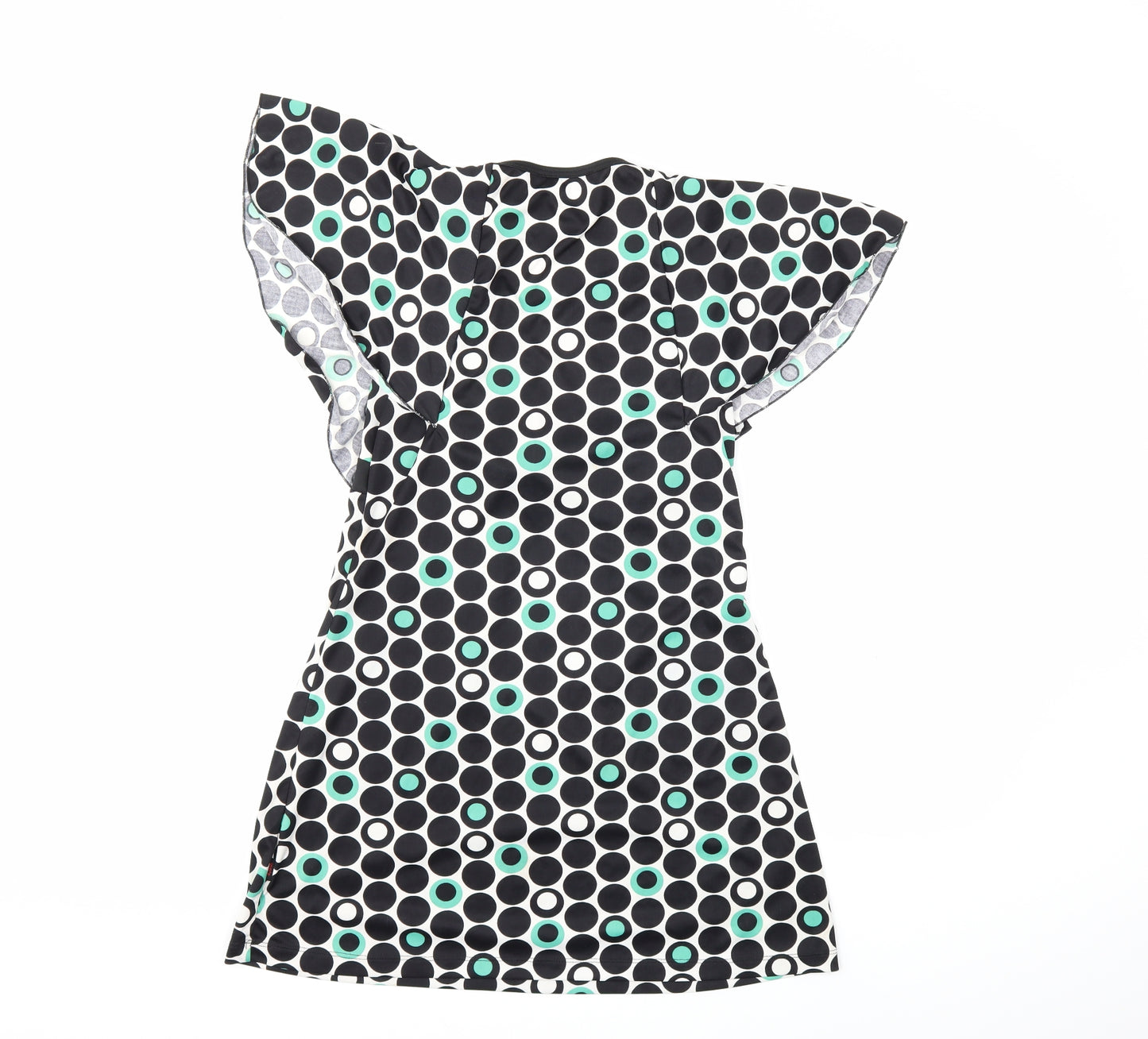 109 F Womens Black Polka Dot  Basic Blouse Size L