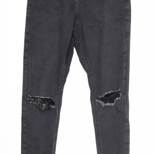 Topshop Mens Grey  Denim Skinny Jeans Size 30 in L30 in - Joni jeans