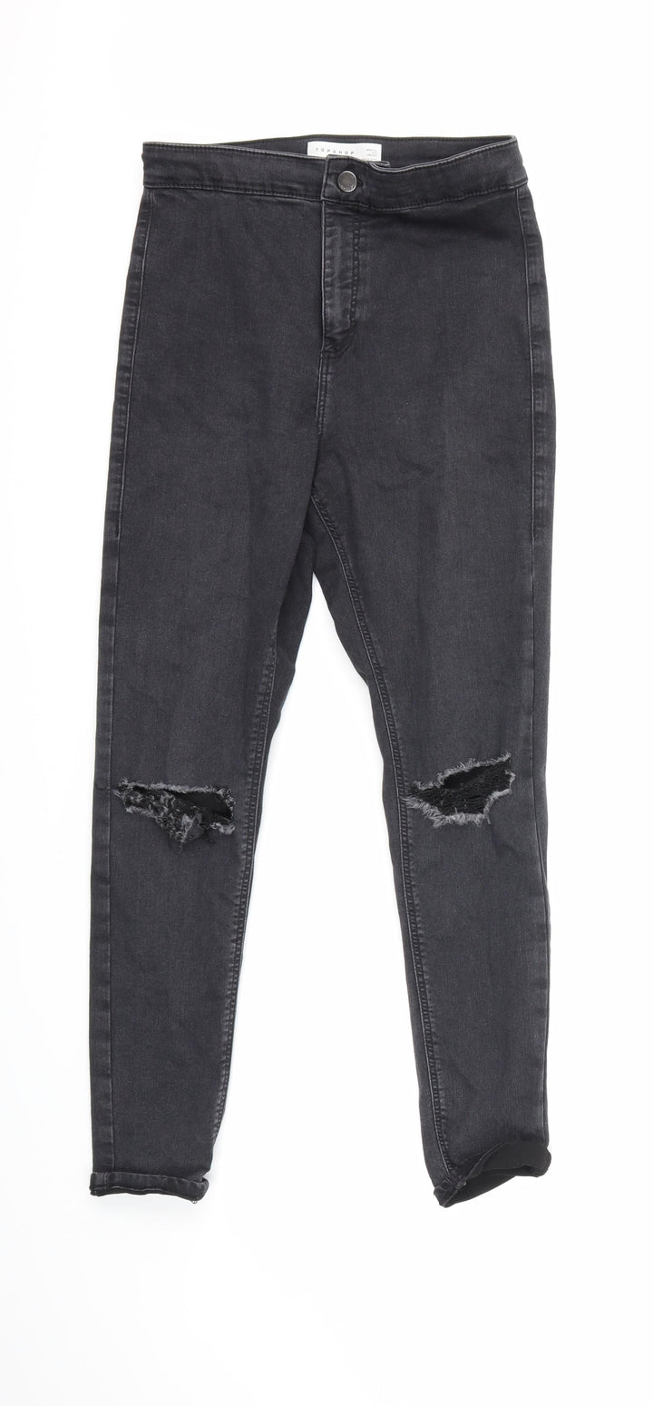 Topshop Mens Grey  Denim Skinny Jeans Size 30 in L30 in - Joni jeans