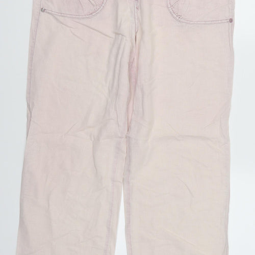 M&Co Womens Pink   Trousers  Size 12 L27 in