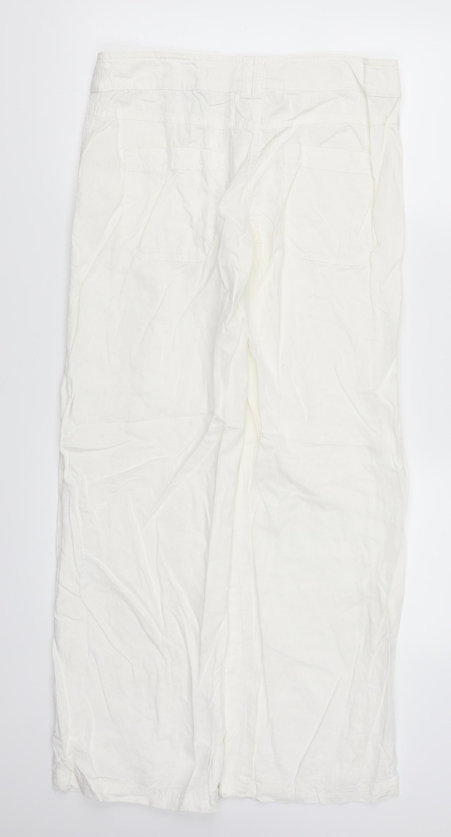 Marks and Spencer Womens White   Trousers  Size 10 L30 in