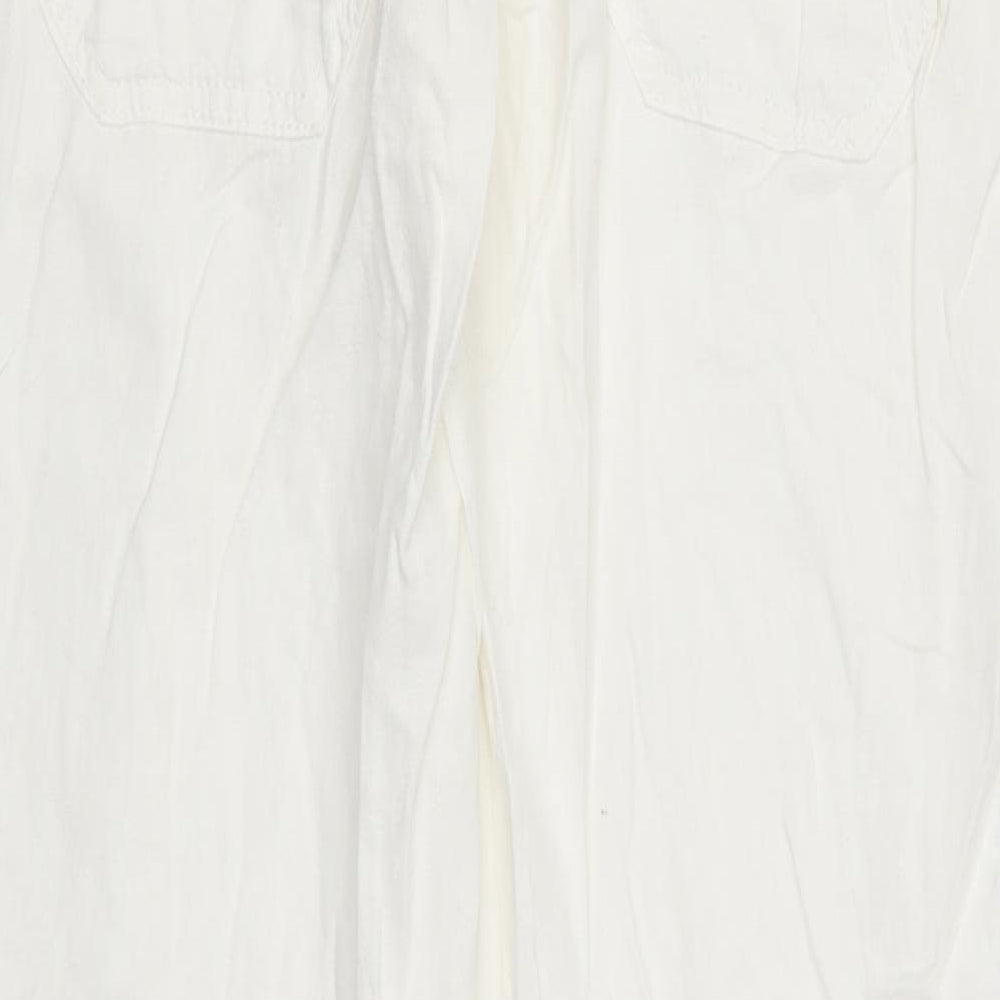 Marks and Spencer Womens White   Trousers  Size 10 L30 in