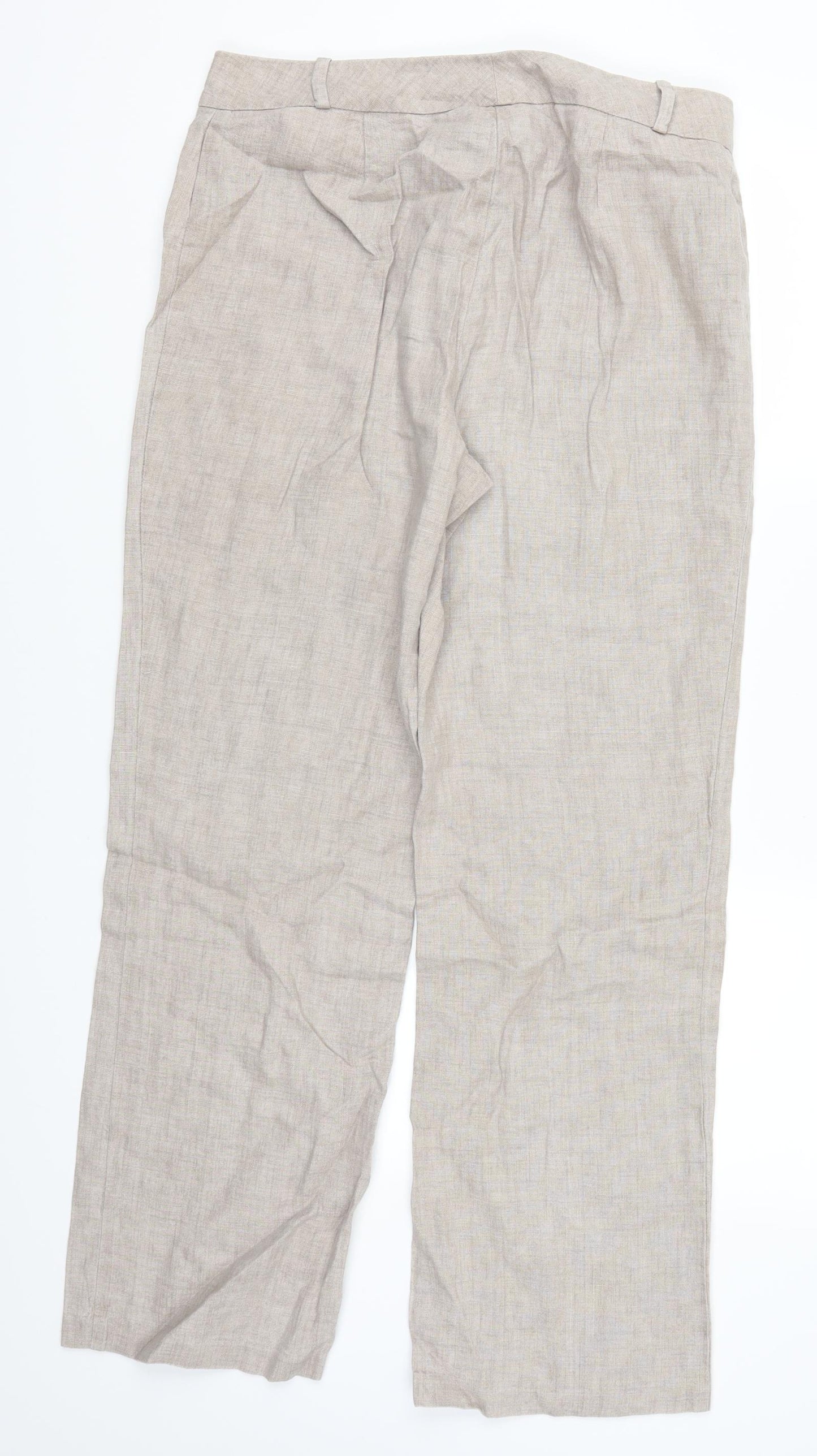 Marks and Spencer Womens Beige   Trousers  Size 12 L30 in