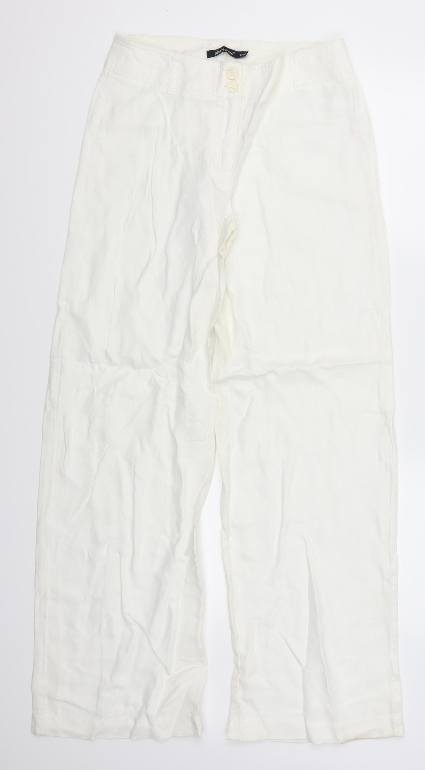 Atmosphere Womens White   Trousers  Size 8 L31 in