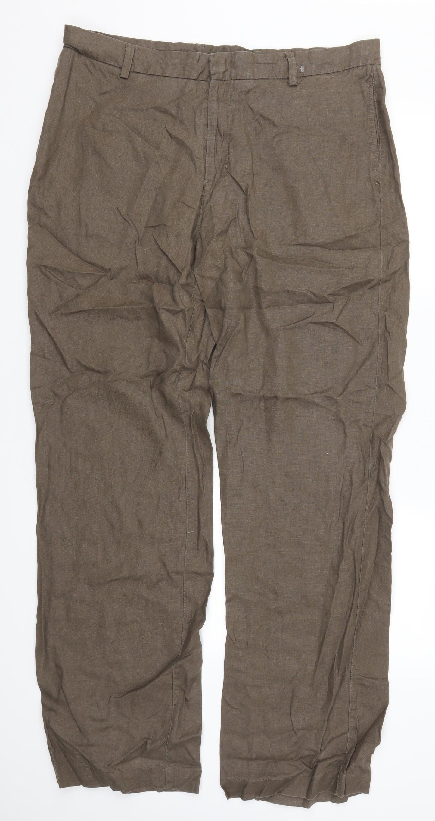 Preworn Womens Brown   Trousers  Size 14 L32 in