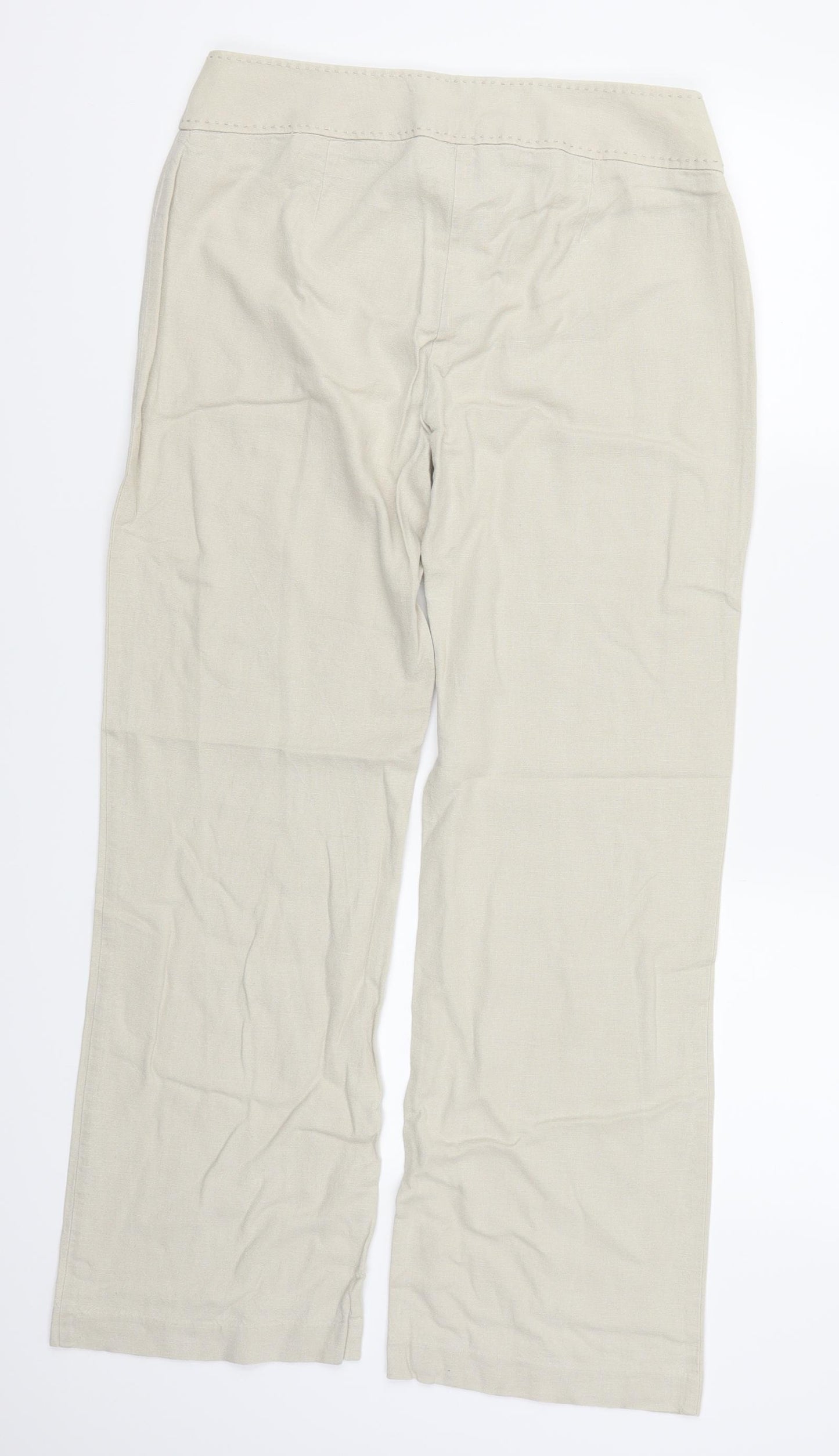 Marks and Spencer Womens Beige   Trousers  Size 10 L28 in