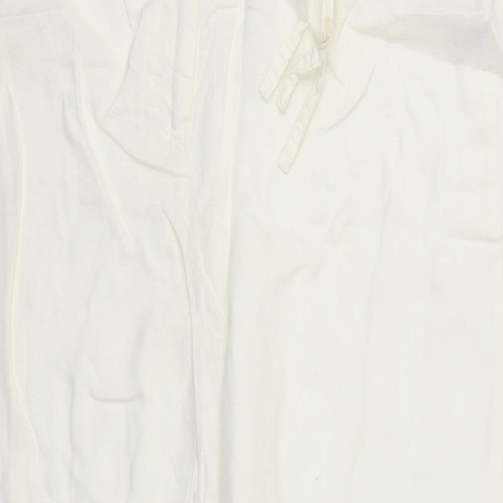 Cotton Traders Womens White   Trousers  Size 16 L27 in - Cream