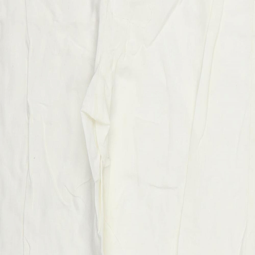 Cotton Traders Womens White   Trousers  Size 16 L27 in - Cream