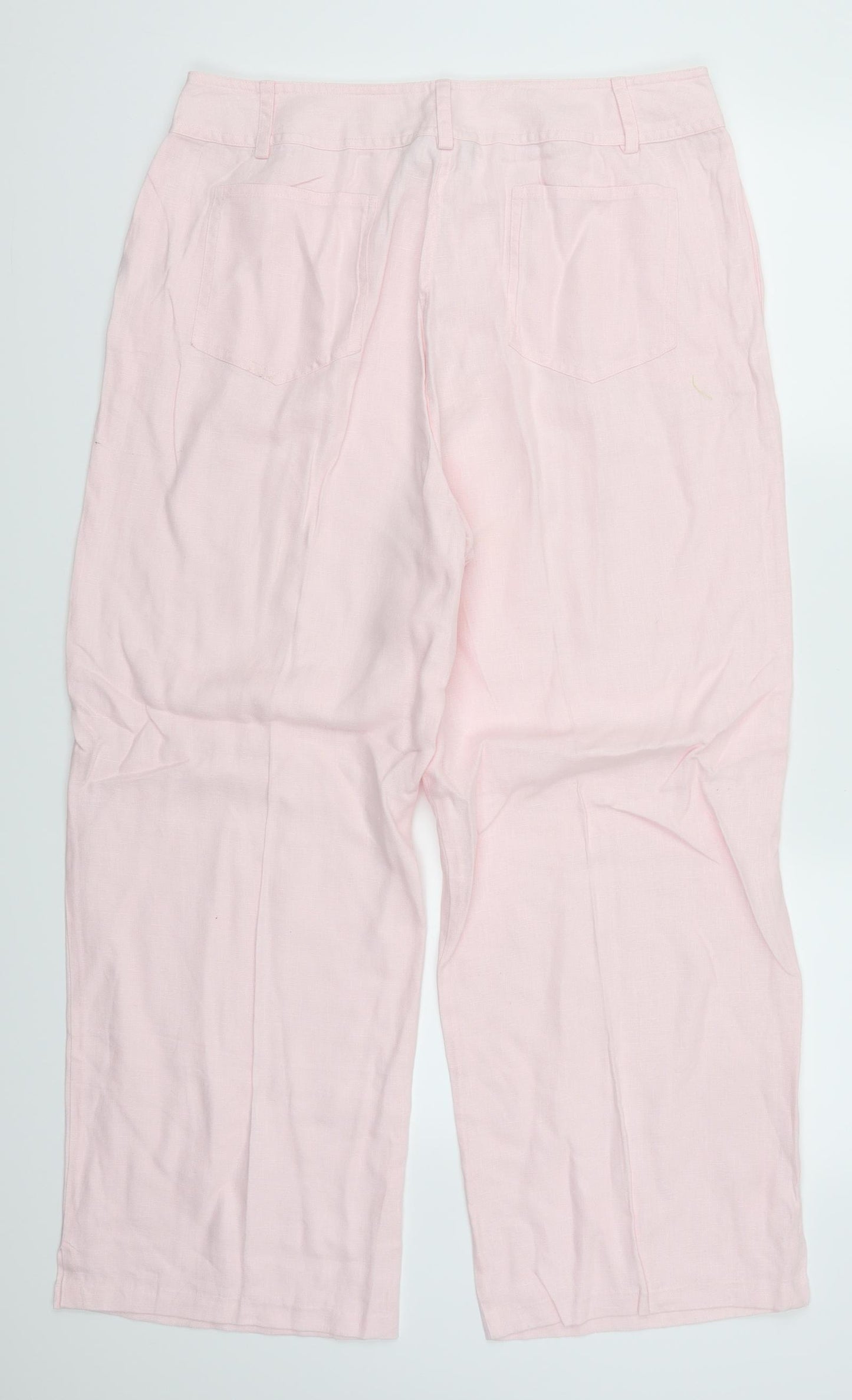 Gold Womens Pink   Trousers  Size 16 L25.5 in