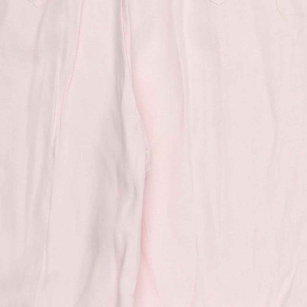 Gold Womens Pink   Trousers  Size 16 L25.5 in