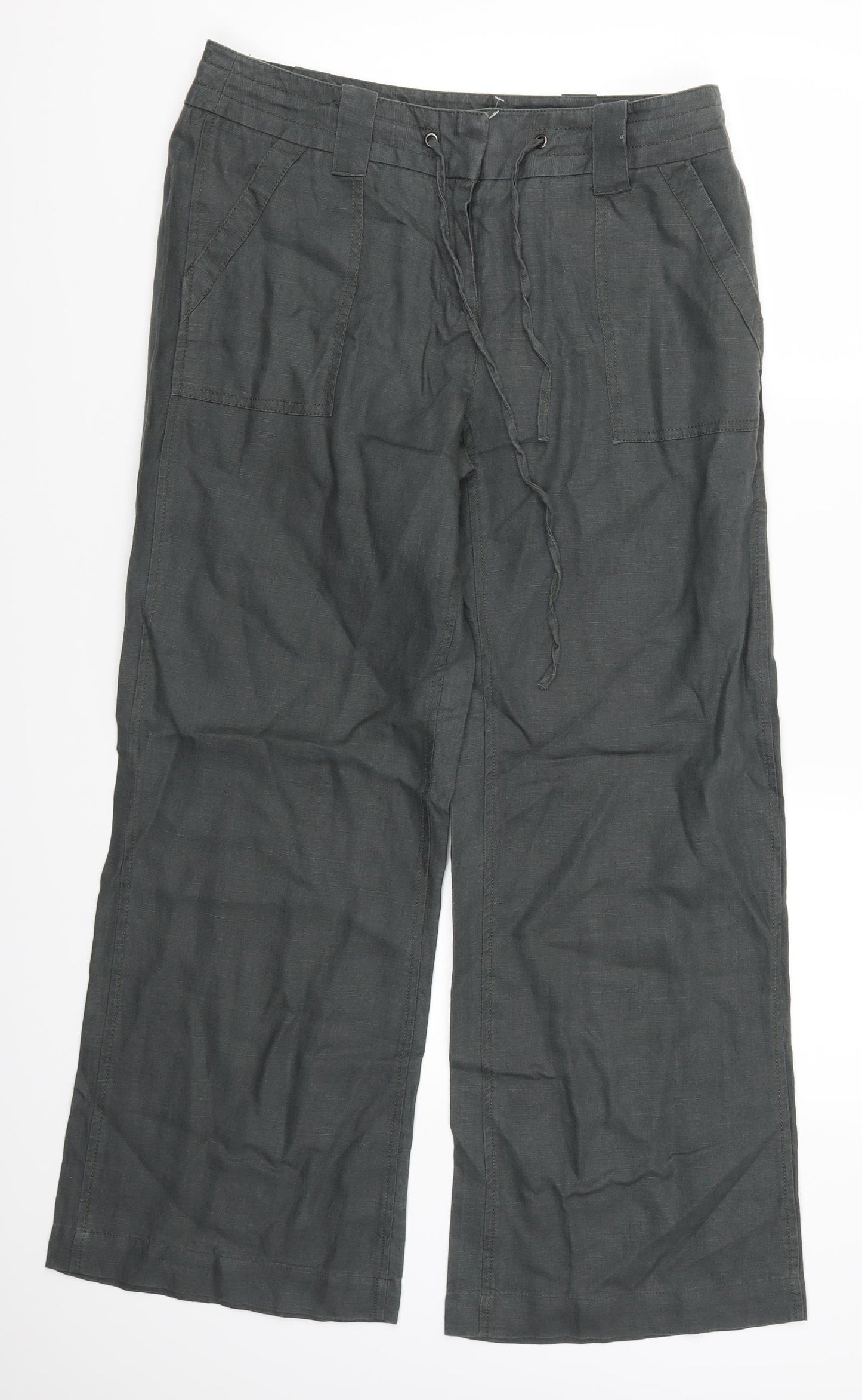 Monsoon Womens Grey   Trousers  Size 12 L28 in