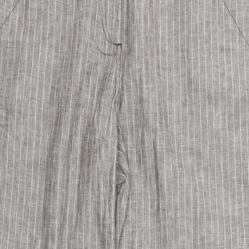 Preworn Womens Grey Striped  Trousers  Size 34 in L28 in