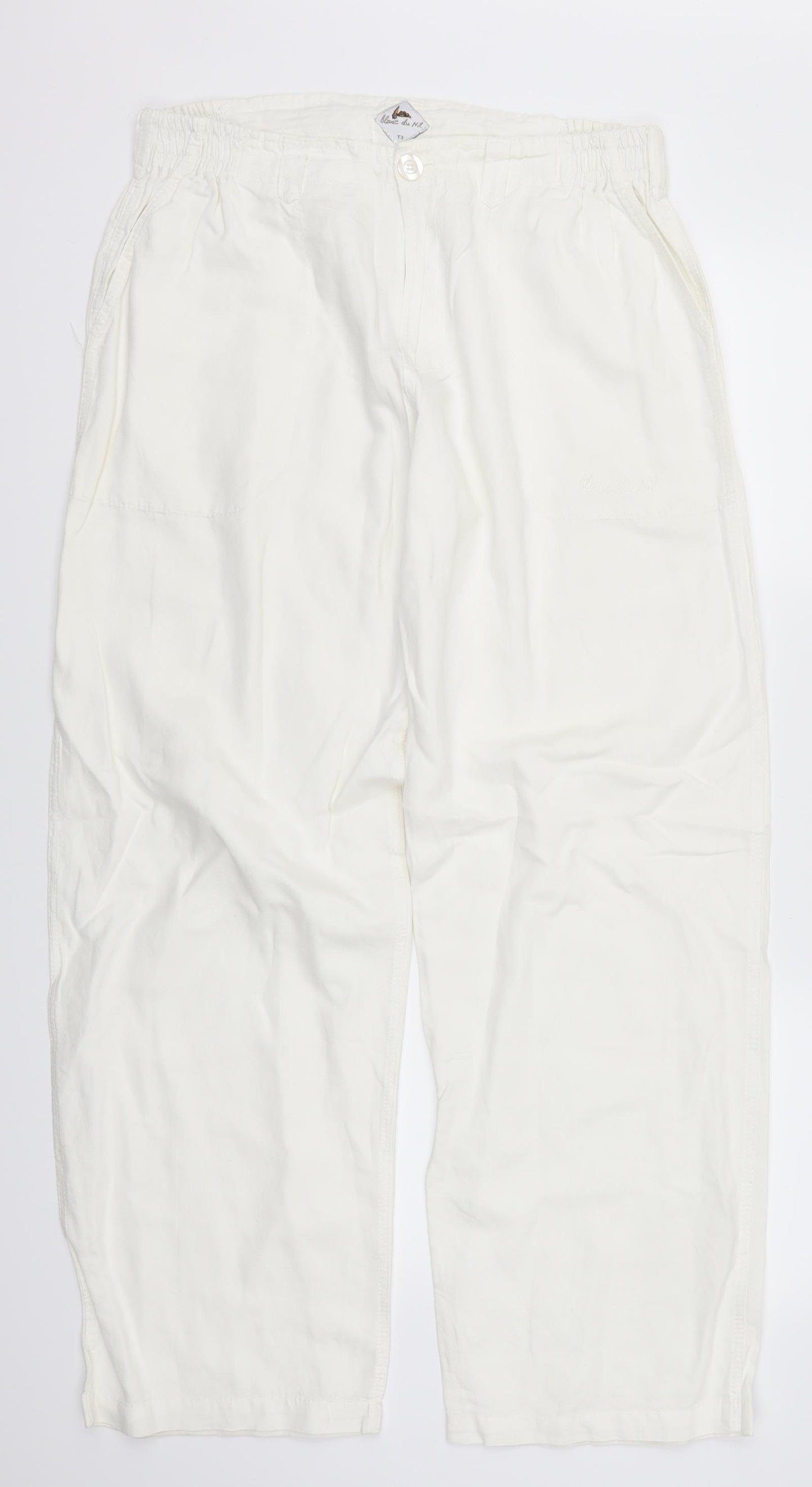 Blane Du Nil Womens White   Trousers  Size 32 in L29 in