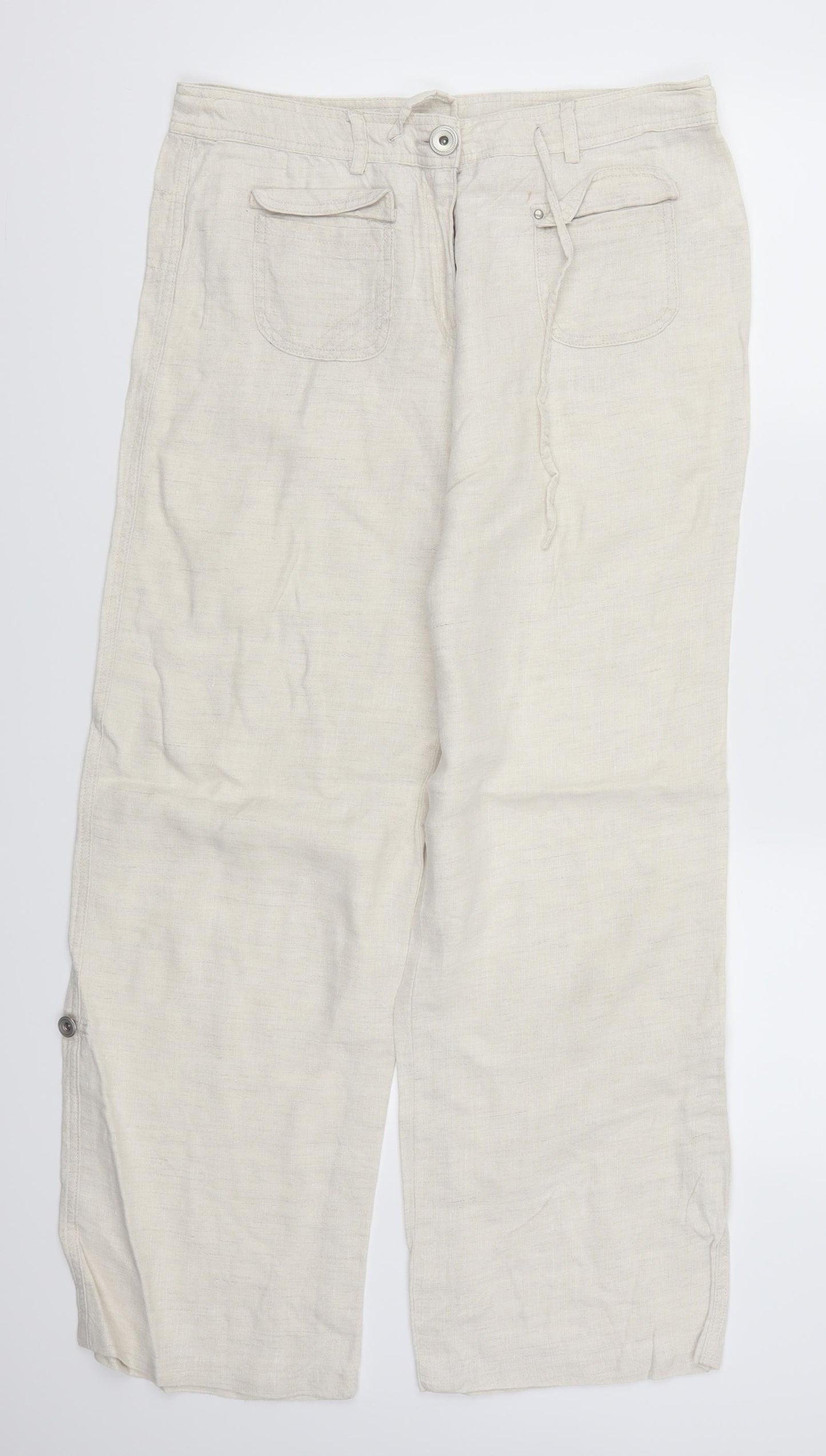 Maine Womens Beige   Trousers  Size 12 L28 in