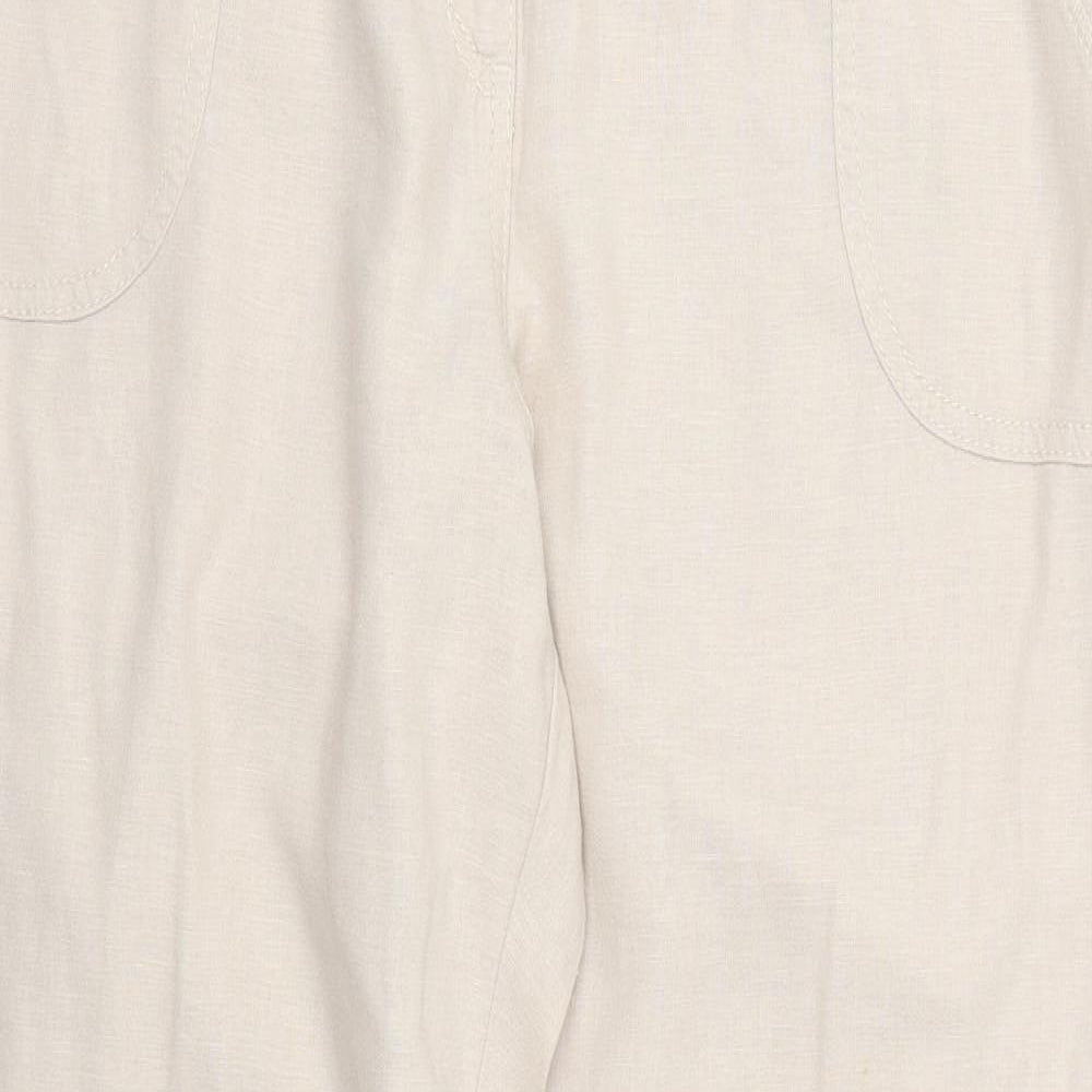 Marks and Spencer Womens Beige   Trousers  Size 16 L29.5 in