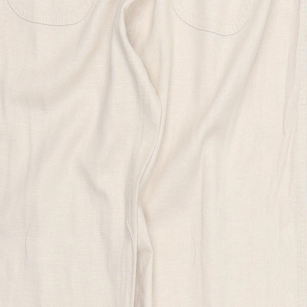 Marks and Spencer Womens Beige   Trousers  Size 16 L29.5 in