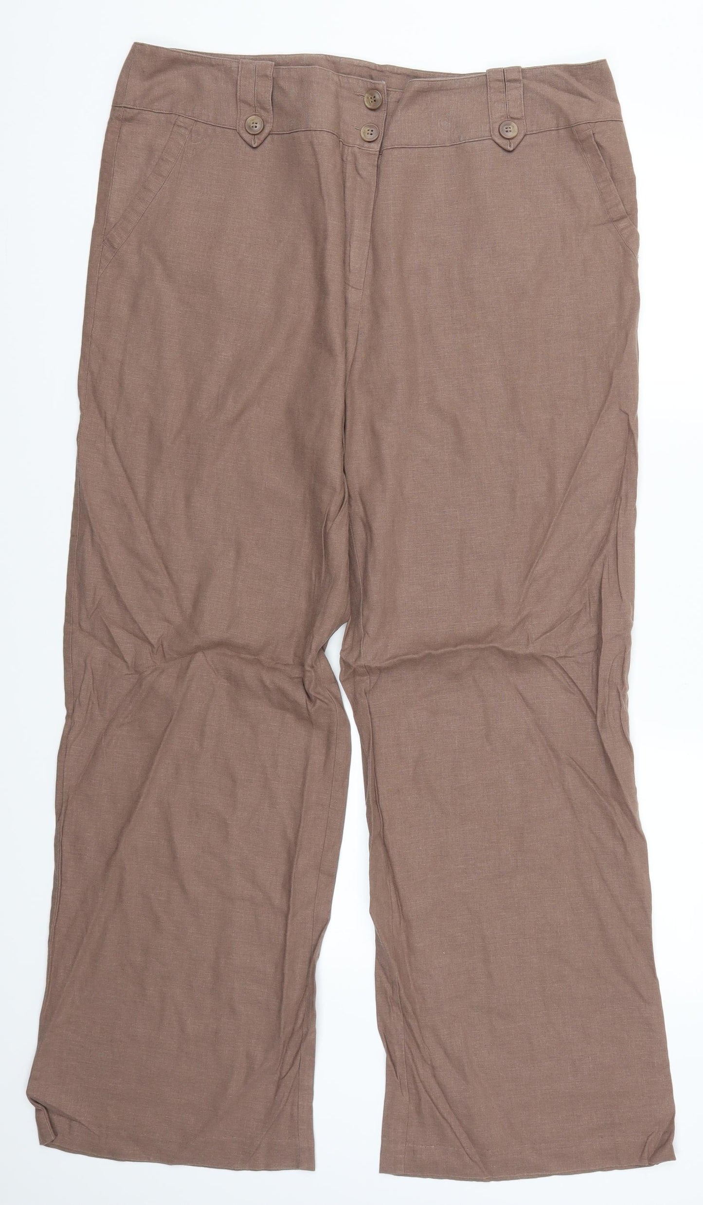 Marks and Spencer Womens Brown   Trousers  Size 18 L30 in