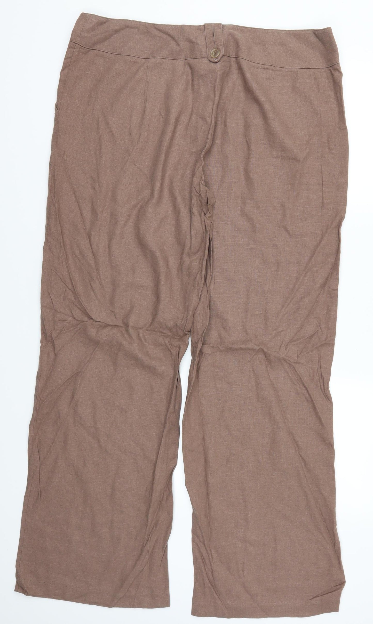 Marks and Spencer Womens Brown   Trousers  Size 18 L30 in