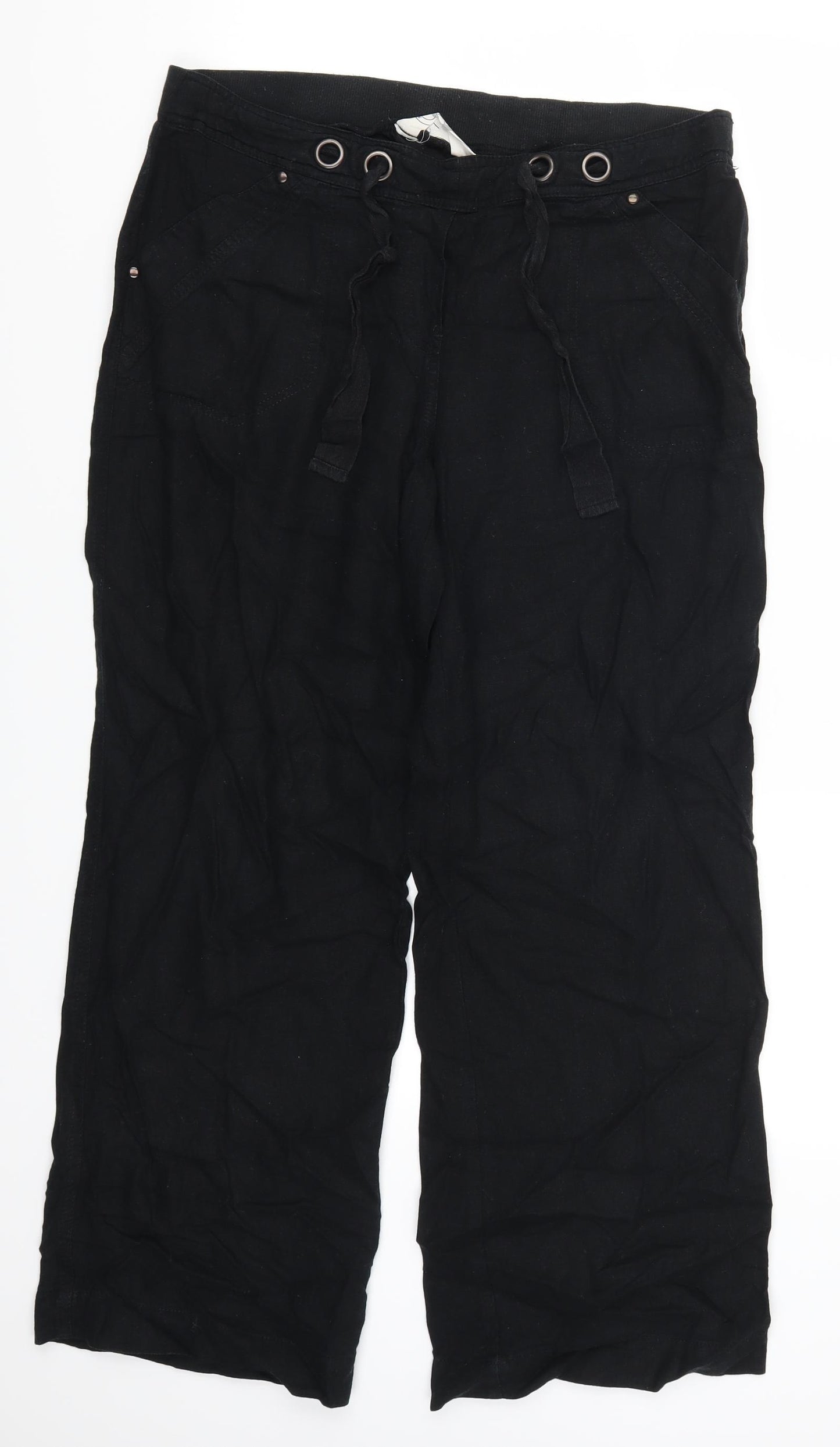 BHS Womens Black   Trousers  Size 12 L27 in