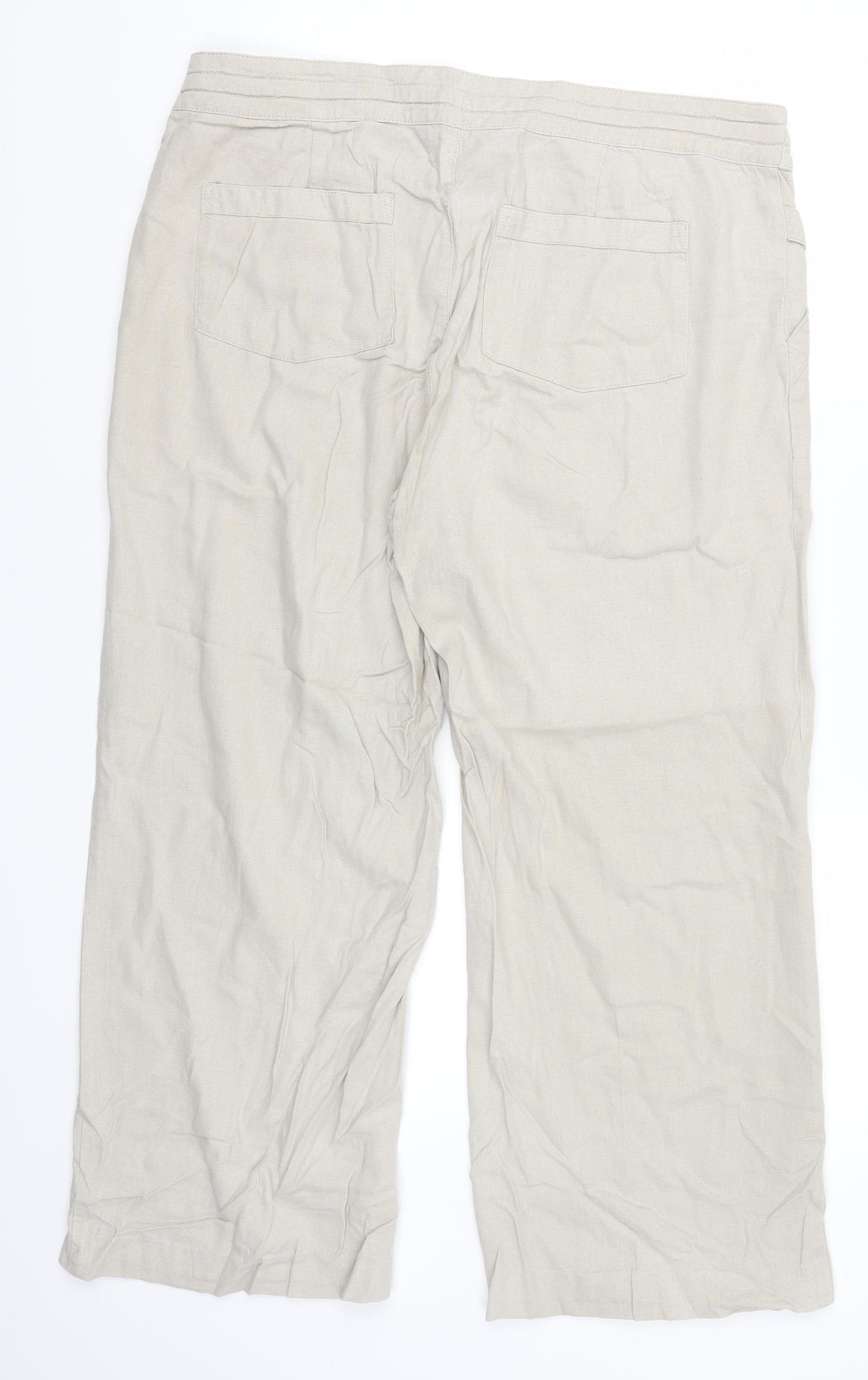 Debenhams Womens Beige   Trousers  Size 12 L24.5 in