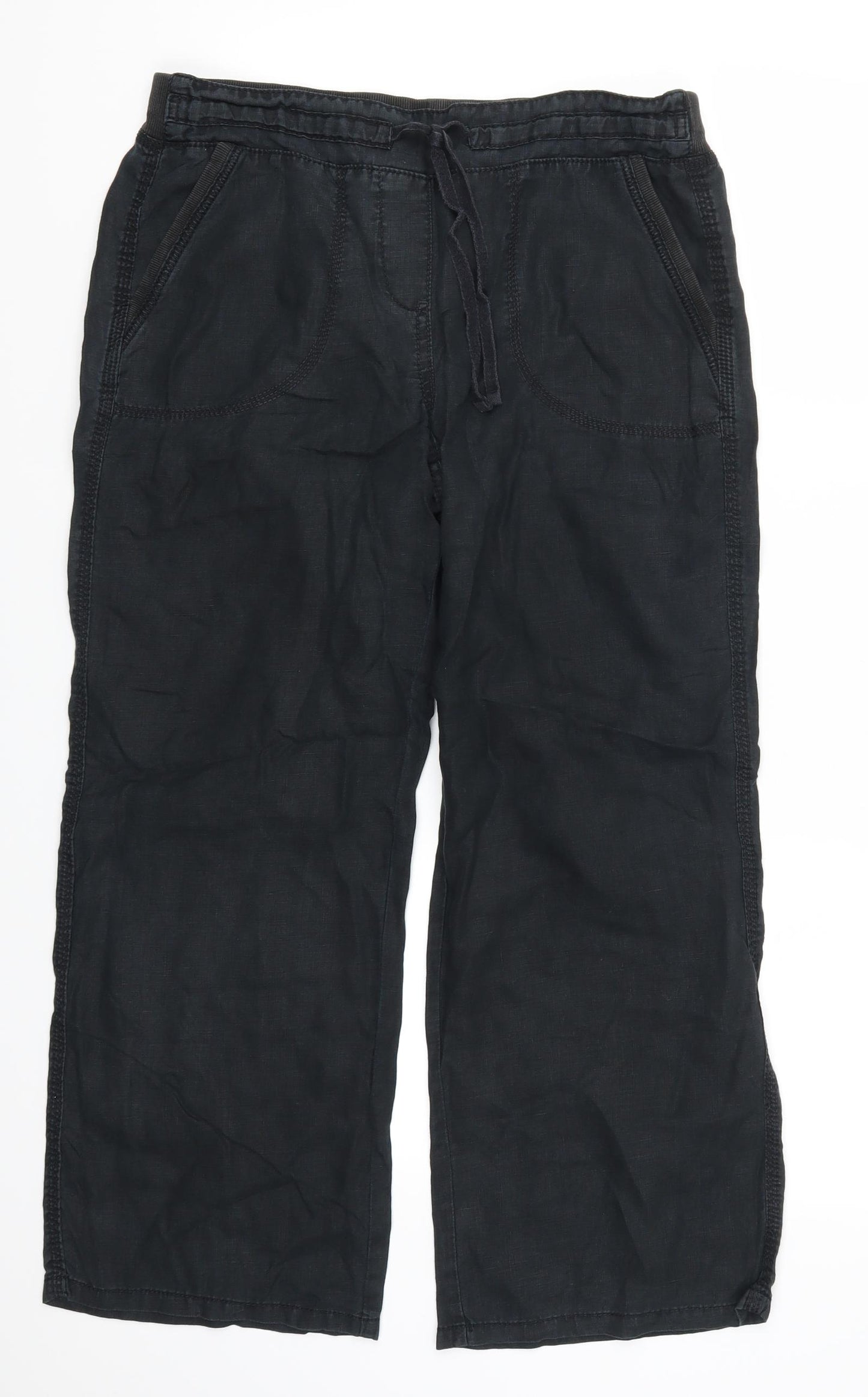 Marks and Spencer Womens Black   Trousers  Size 12 L26.5 in