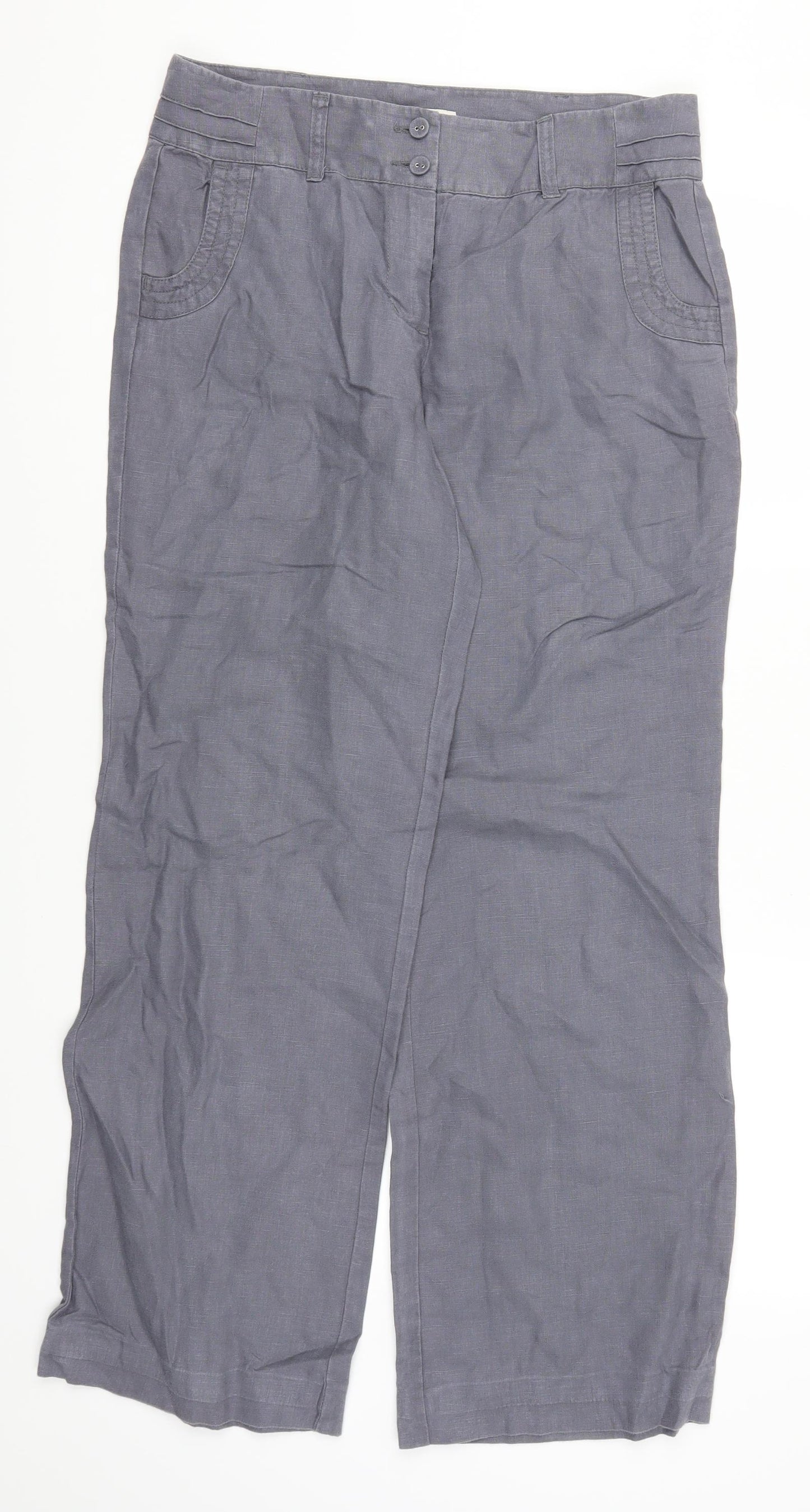 Monsoon Womens Blue   Trousers  Size 10 L29 in