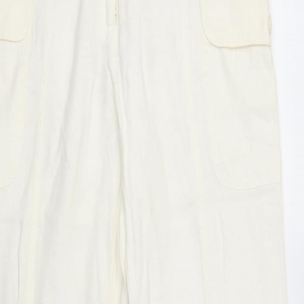 Per Una Womens White   Trousers  Size 12 L30 in - Cream