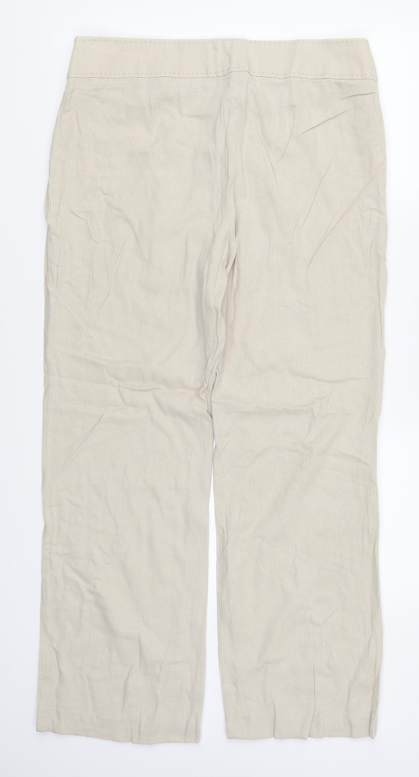 Marks and Spencer Womens Beige   Trousers  Size 34 in L28 in