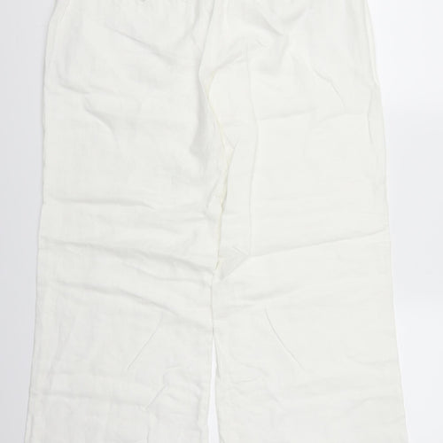 Monsoon Womens White   Trousers  Size 14 L30 in