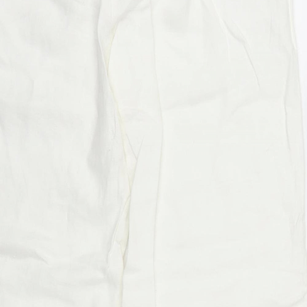 Monsoon Womens White   Trousers  Size 14 L30 in