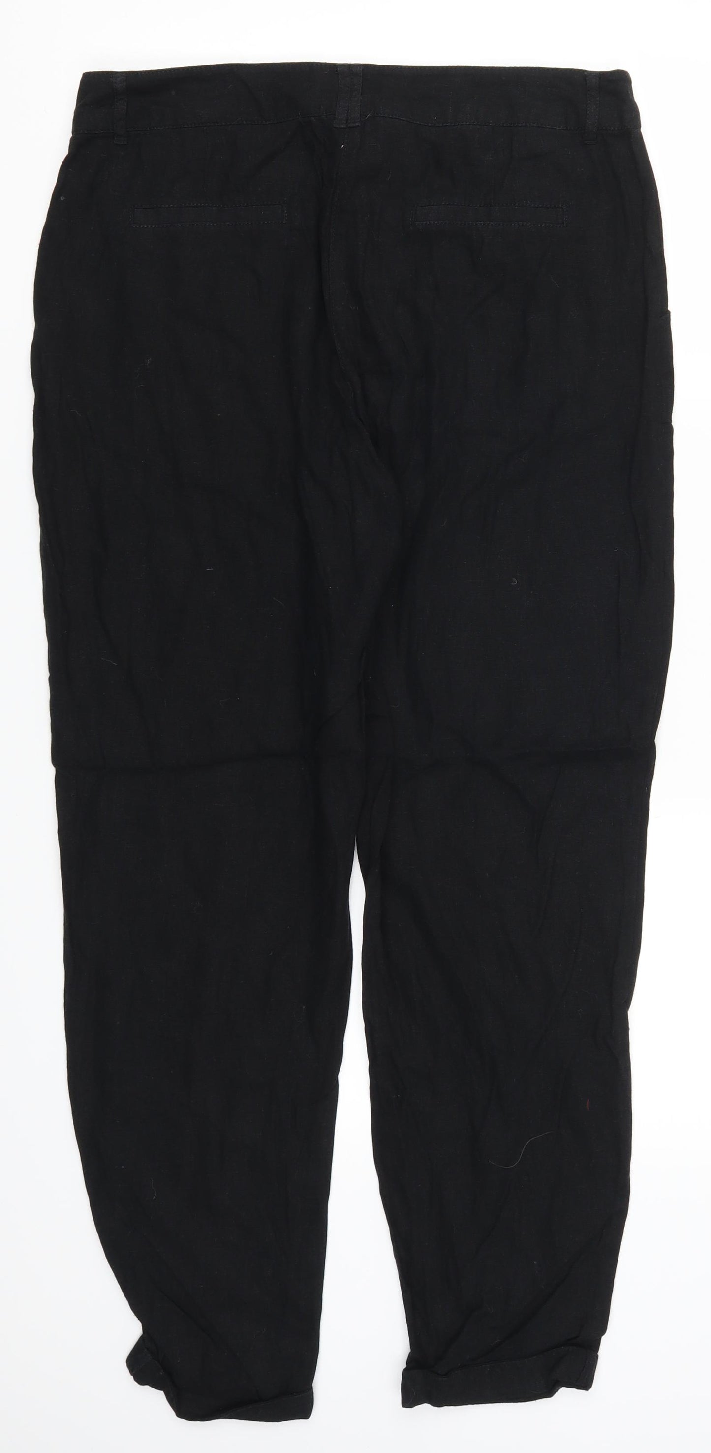 Papaya Womens Black   Trousers  Size 12 L27.5 in