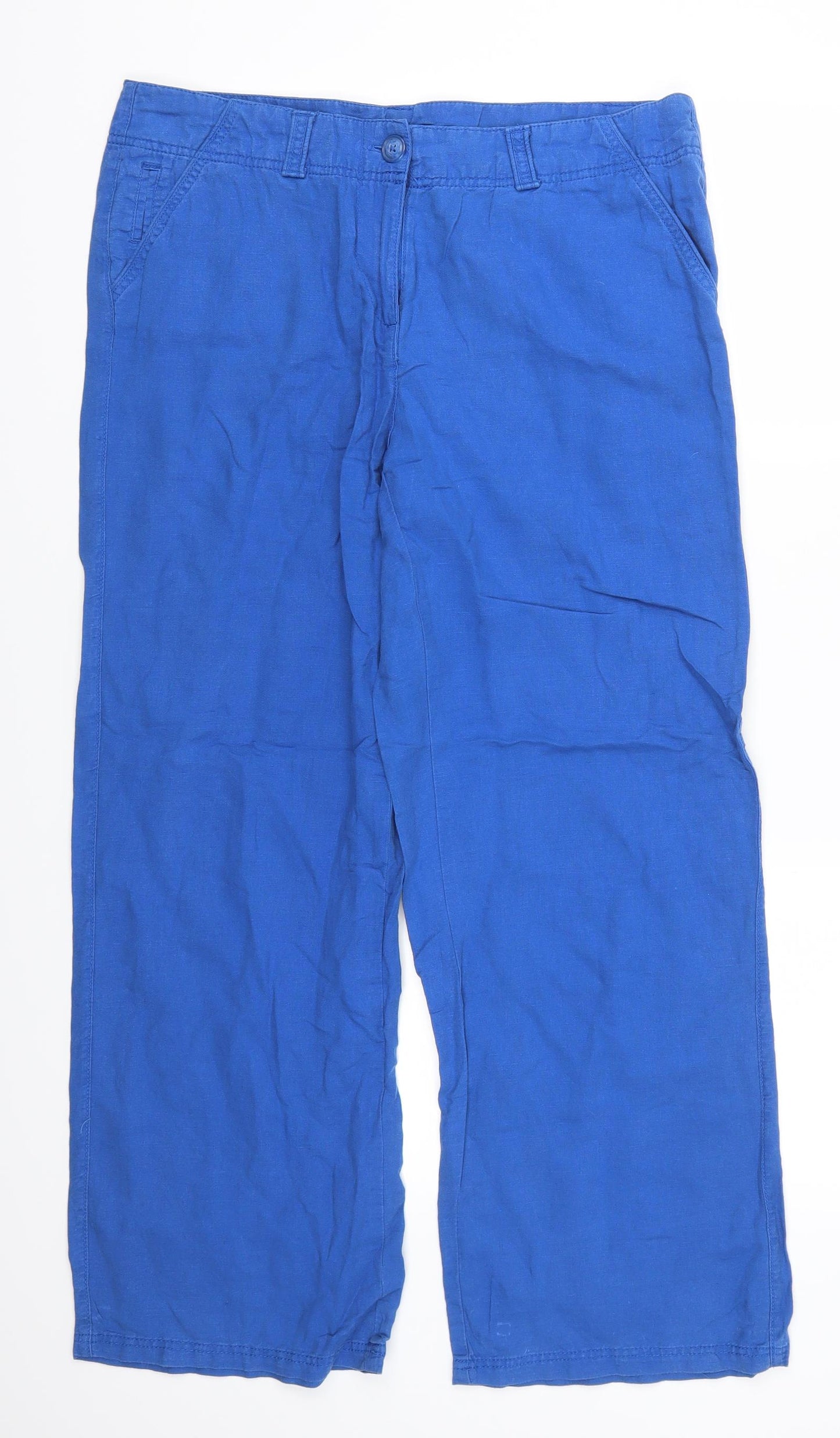 Dunnes Womens Blue   Trousers  Size 12 L27 in