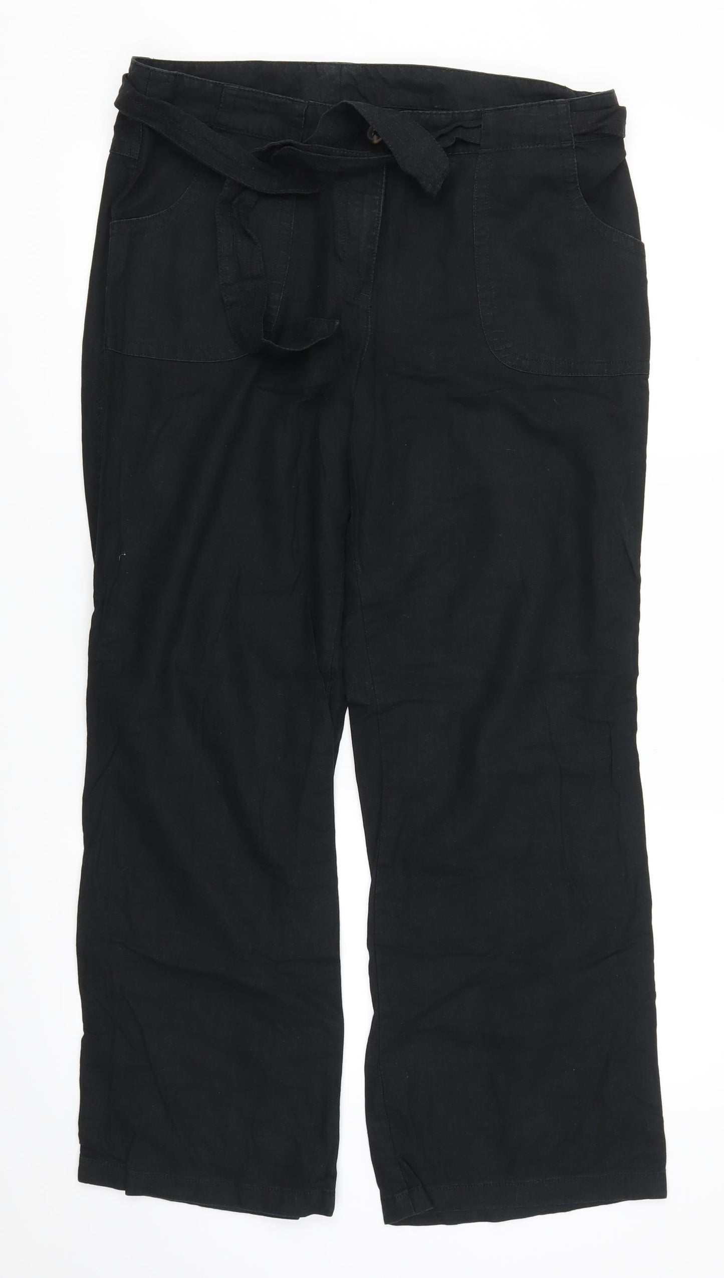 TU Womens Black   Trousers  Size 12 L27.5 in