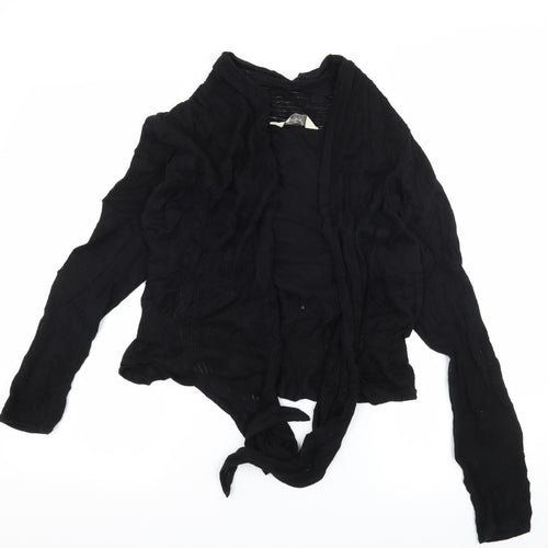 Gallery Womens Black  Knit Cardigan Jumper Size M