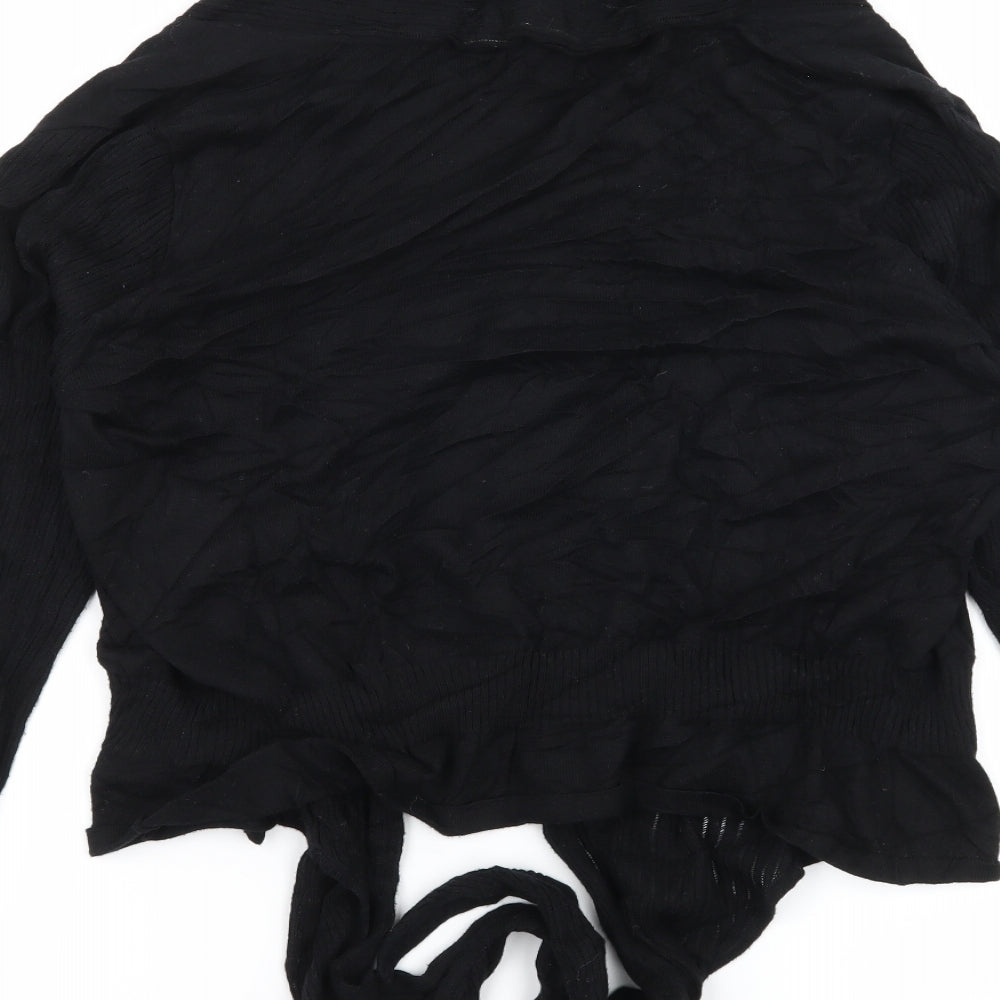 Gallery Womens Black  Knit Cardigan Jumper Size M