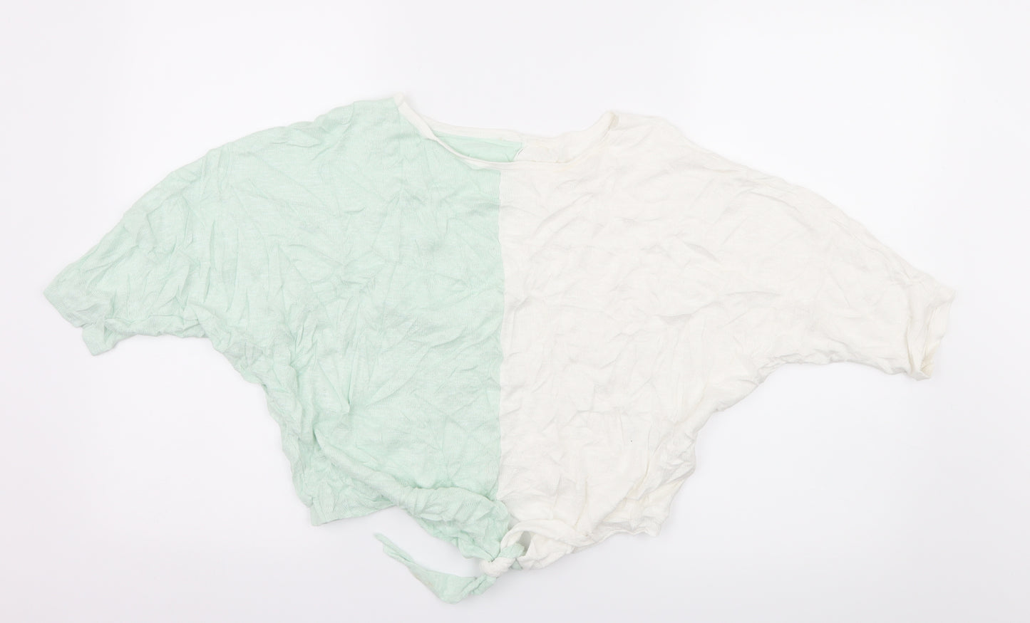 Phase Eight Womens Green Colourblock Jersey Basic T-Shirt Size S