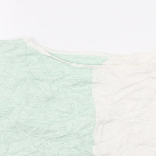 Phase Eight Womens Green Colourblock Jersey Basic T-Shirt Size S