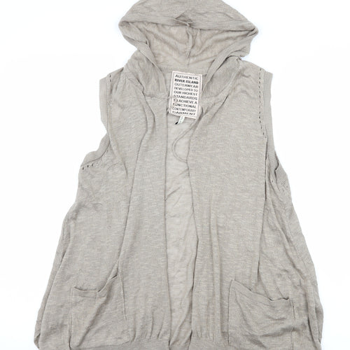 River Island Womens Brown  Knit Cardigan Jumper Size 8