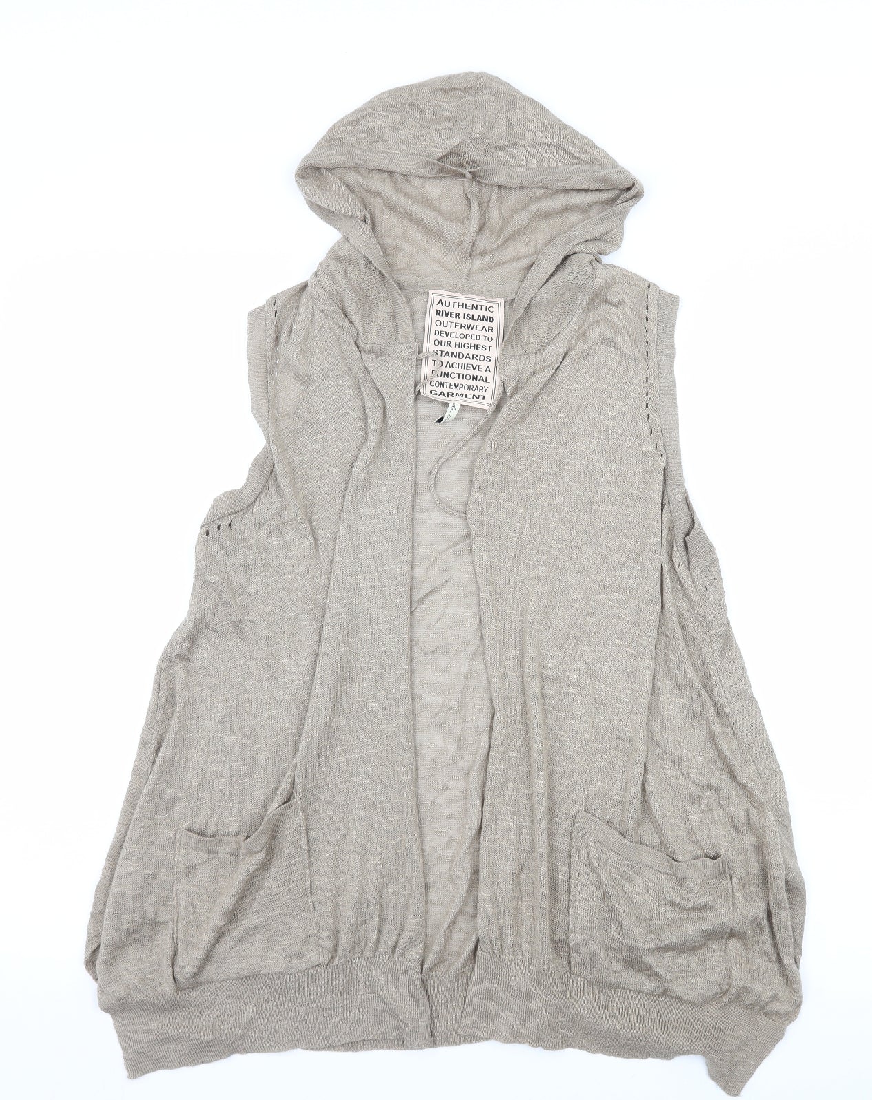 River Island Womens Brown  Knit Cardigan Jumper Size 8