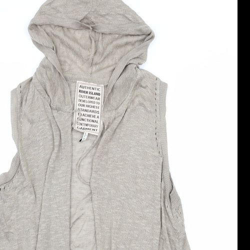 River Island Womens Brown  Knit Cardigan Jumper Size 8