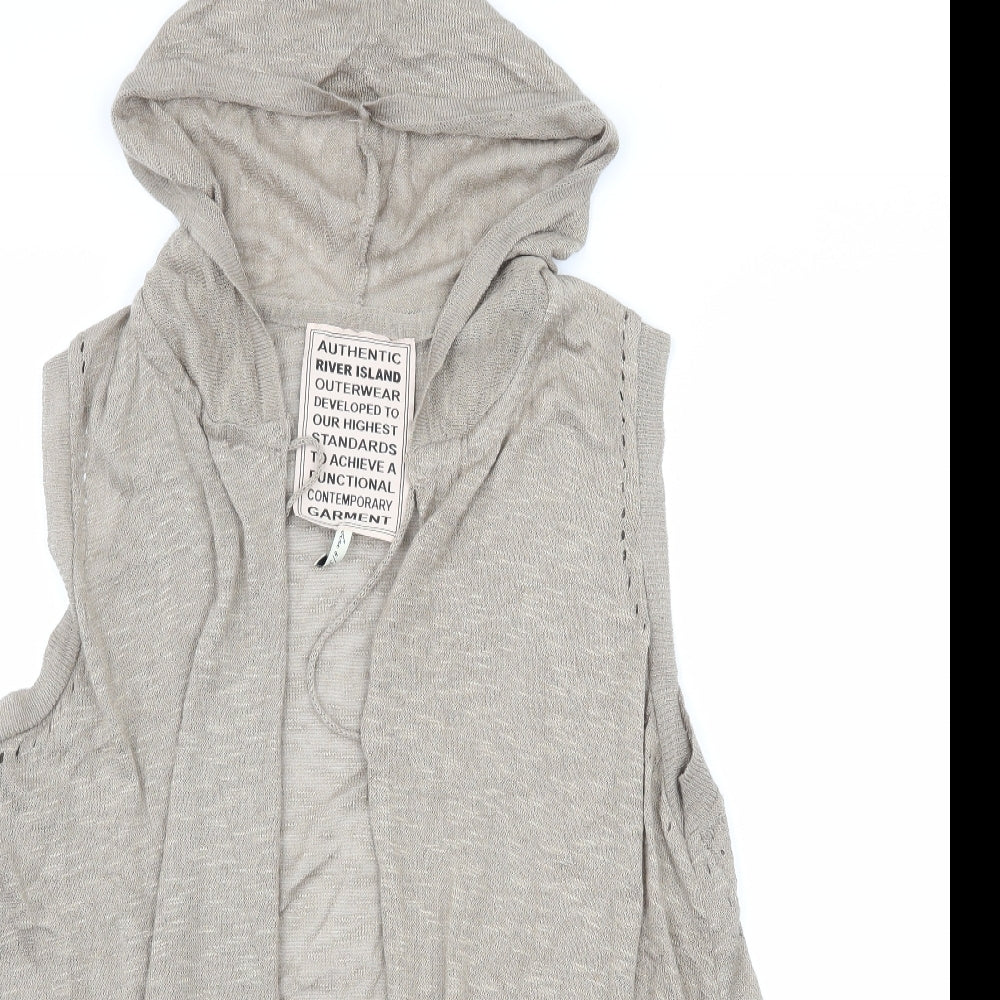 River Island Womens Brown  Knit Cardigan Jumper Size 8