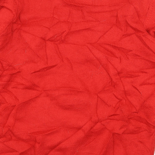 F&F Boys Red Geometric Knit Pullover Jumper Size 13-14 Years  - Christmas Reindeer