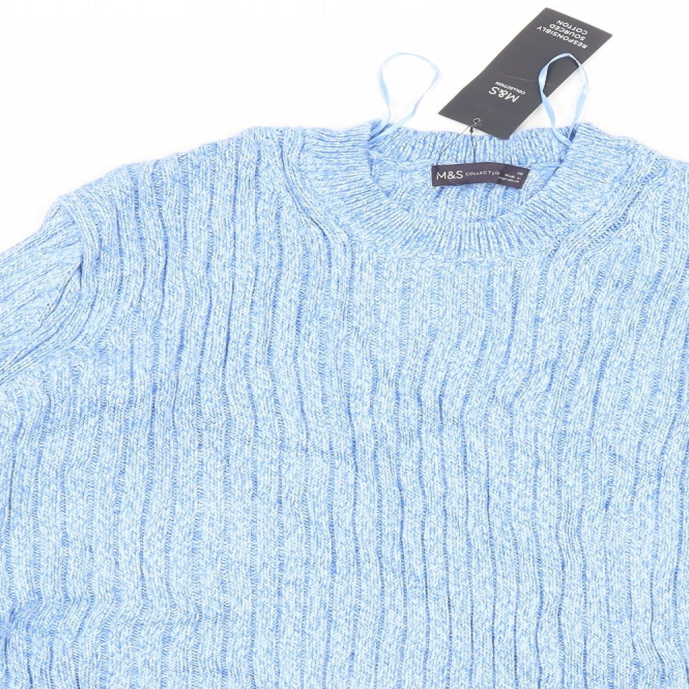 Marks and Spencer Womens Blue  Knit Pullover Jumper Size 20