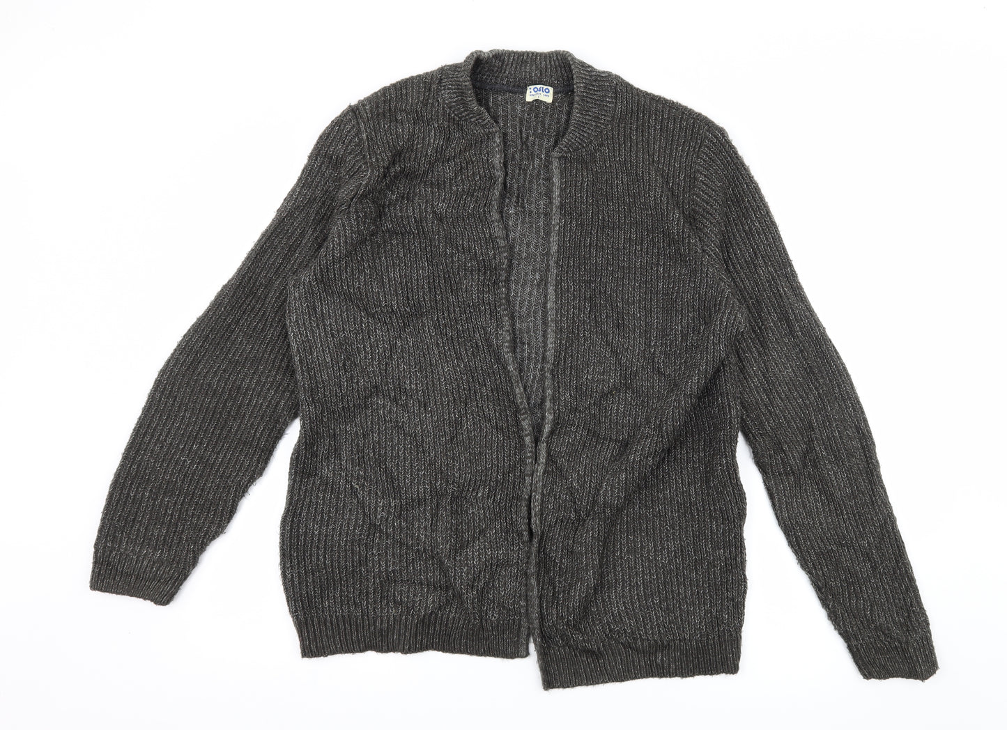 Oslo Womens Grey  Knit Cardigan Jumper Size S