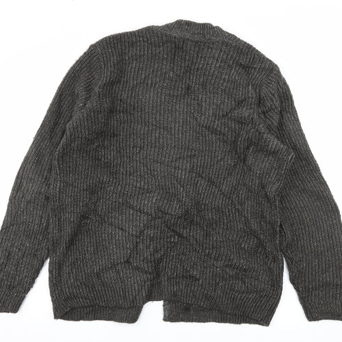 Oslo Womens Grey  Knit Cardigan Jumper Size S