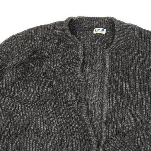 Oslo Womens Grey  Knit Cardigan Jumper Size S