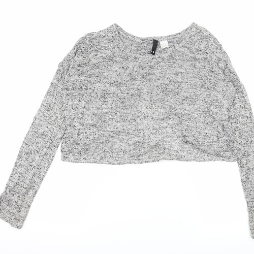 Divided by H&M Womens Grey  Knit Pullover Jumper Size S  - Open Back