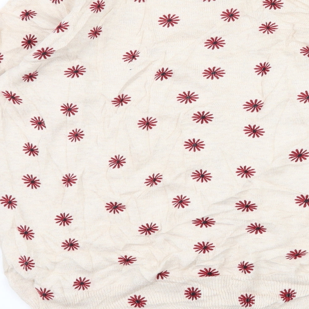 Primark Womens Pink Floral Knit Cardigan Jumper Size 10